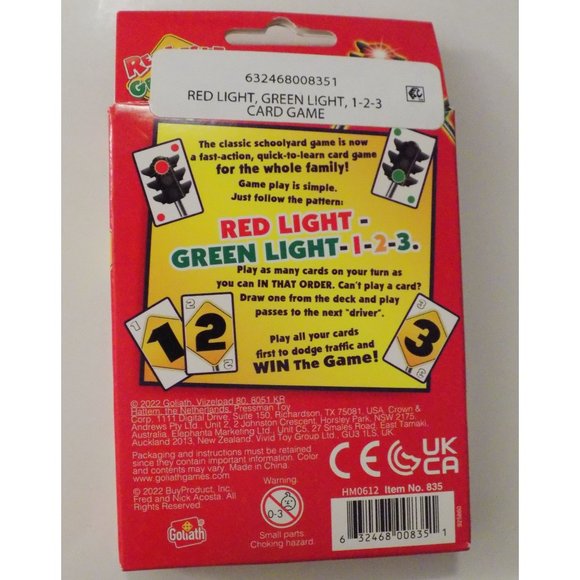 Red Light Green Light 1-2-3 the Fast and Fun Card Game - Picture 2 of 2